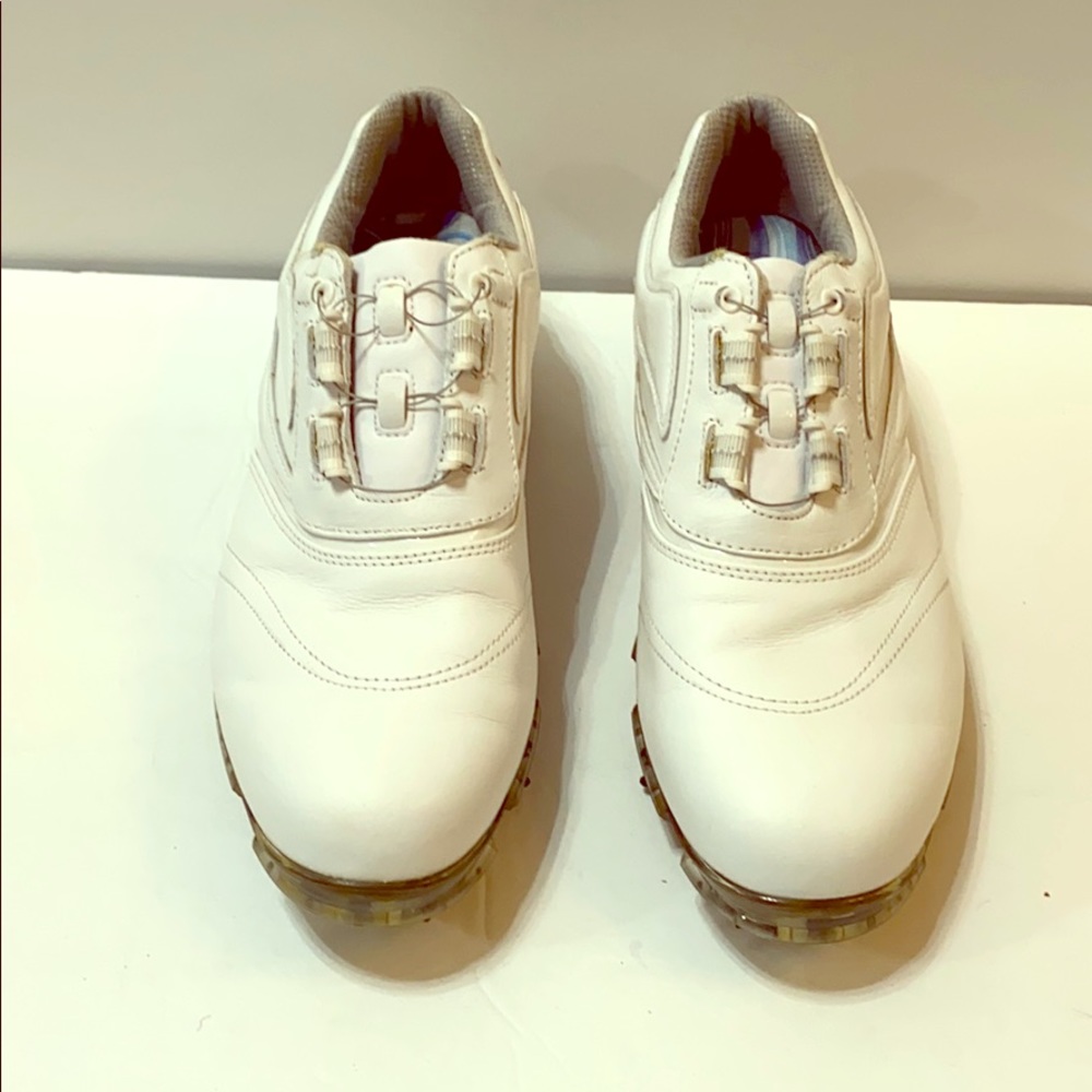 Women’s Foot Joy White waterproof  golf  shoes.